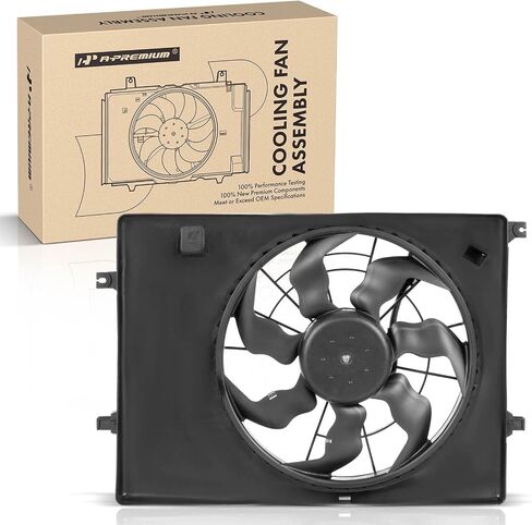 A-Premium Engine Radiator Cooling Fan Assembly Compatible with Select Kia Models - Sorento 2016 2017 2018 2019 2020, 2.4L 3.3L in Saudi Arabia