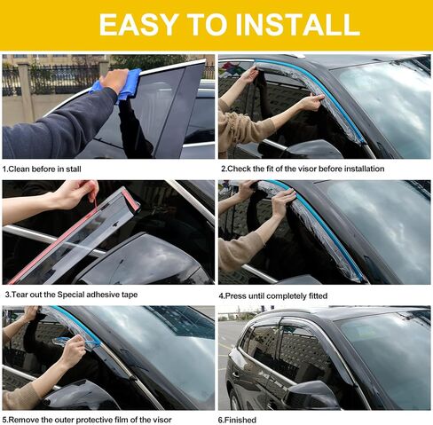 واقيات منحرفة للنافذة الجانبية ملونة جديدة مصممة لسيارة Honda CRV 2023 2024 EX EX-L Sport Hybrid Sport Touring Windows Visor Shield Shade Shade Smoke in Saudi Arabia