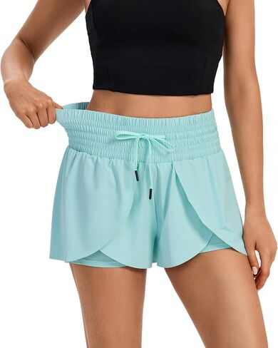 Blaosn Flowy الجري السراويل للنساء رياضة اليوغا تجريب رياضي عالية الخصر التنس تنورة عرق Skort لطيف ملابس الصيف in Kuwait