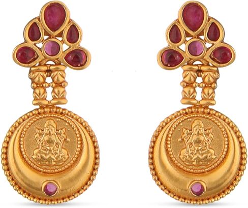 مجموعة قلادة رام سيثا العتيقة المطلية بالذهب من تارينيكا شاليني | أطقم مجوهرات هندية للنساء | مثالي للمناسبات العرقية | قلادة جنوب الهند التقليدية | 1 سنة الضمان* in Kuwait