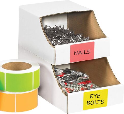 صناديق صناديق قابلة للتكديس من BOX USA BBINB1212، مقاس 30.48 سم × 30.48 سم × 11.43 سم، أبيض أويستر (عبوة من 50 قطعة) in Kuwait