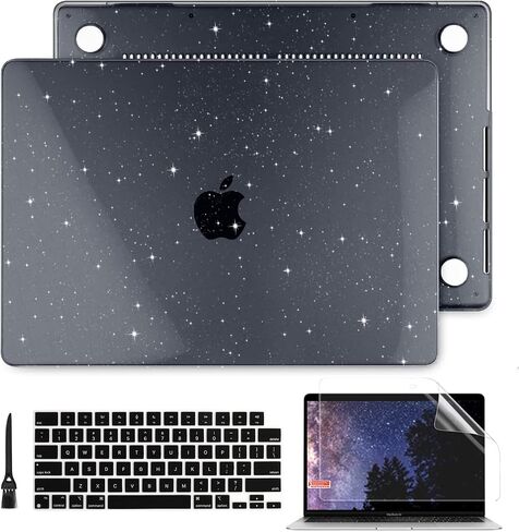حافظة Batianda Glitter لجهاز M3 New MacBook Pro 16 بوصة، إصدار 2023 2021 A2991/A2780/A2485 M2 M1 Pro/Max، غطاء حماية صلب شفاف + غطاء لوحة مفاتيح، شفاف لامع in Kuwait