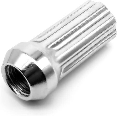 Lug Nuts Chrome 24 Pack - M14x1.5 Conical Seat - Extended Spline - Fits 8 Lug Aftermarket Wheels - Includes 2 Socket Keys - Compatible with Ford, Ram,SAAB in Saudi Arabia
