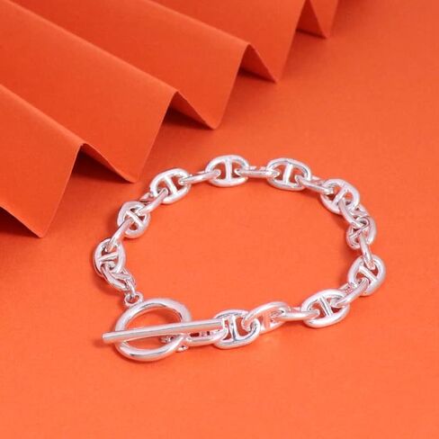 Dofihy S925 فضة سحر أساور للنساء أساور للنساء سيدة معلقة سحر المعصم سلسلة سوار الإسورة in Kuwait