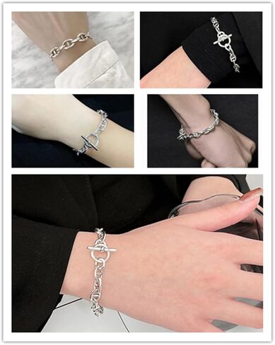 Dofihy S925 فضة سحر أساور للنساء أساور للنساء سيدة معلقة سحر المعصم سلسلة سوار الإسورة in Kuwait