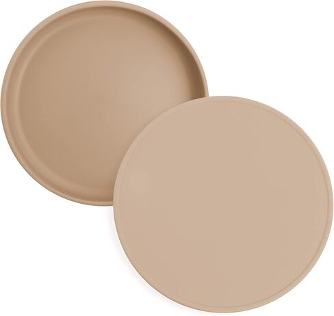 Cleo Plate Silicone Plate With Lid Silicone Toddler Plate (Rose) in Saudi Arabia