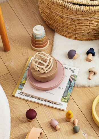 Cleo Plate Silicone Plate With Lid Silicone Toddler Plate (Rose) in Saudi Arabia