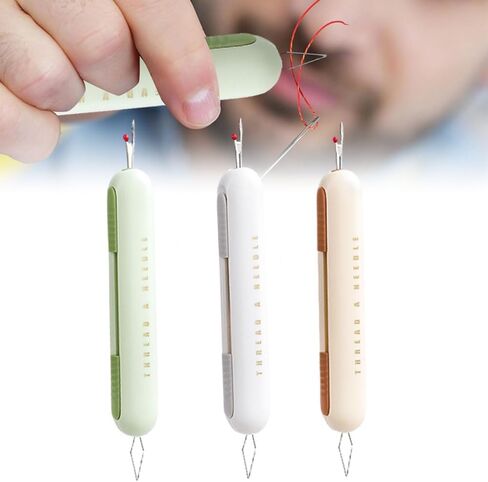 2 in 1 Needle Threader Seam Ripper, Threading and Seam Remover Seam Ripper Tool, Needle Threaders for Hand Sewing, Needle Threader Tool for Sewing Knitting Quilting-3 PCS in Saudi Arabia