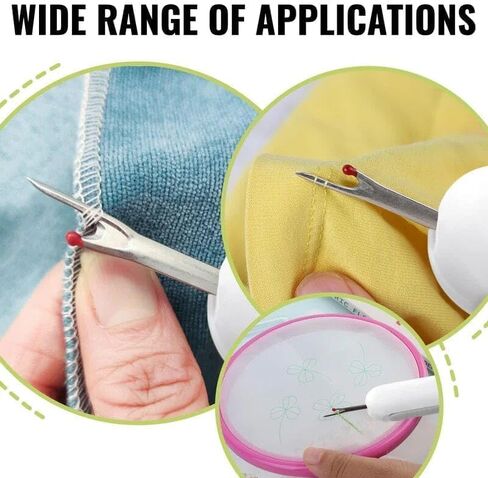 2 in 1 Needle Threader Seam Ripper, Threading and Seam Remover Seam Ripper Tool, Needle Threaders for Hand Sewing, Needle Threader Tool for Sewing Knitting Quilting-3 PCS in Saudi Arabia