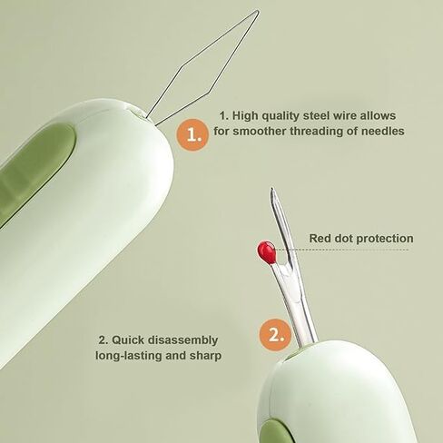 2 in 1 Needle Threader Seam Ripper, Threading and Seam Remover Seam Ripper Tool, Needle Threaders for Hand Sewing, Needle Threader Tool for Sewing Knitting Quilting-3 PCS in Saudi Arabia