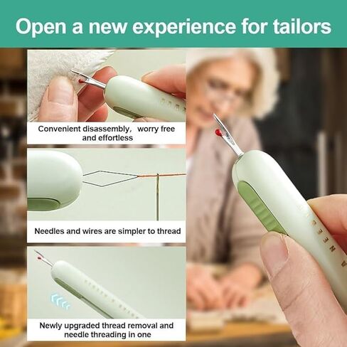 2 in 1 Needle Threader Seam Ripper, Threading and Seam Remover Seam Ripper Tool, Needle Threaders for Hand Sewing, Needle Threader Tool for Sewing Knitting Quilting-3 PCS in Saudi Arabia