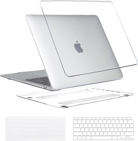 T Tersely Clear Case for MacBook Air 15-inch 2024 2023(M3/M2 chip, Model A3114/A2941),with 15.3-inch Liquid Retina Display,Protective Plastic Hard Clear Case + Keyboard Cover - Transparent in Saudi Arabia
