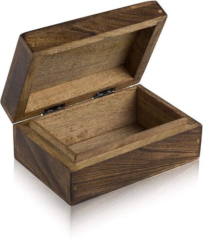Great Birthday Gift Ideas Handmade Decorative Wooden Jewelry Box Treasure Box Jewelry Organizer Keepsake Box Treasure Chest Trinket Holder Lock Box Watch Box 6 x 4 Inch in Saudi Arabia