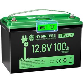 بطارية 12V 100AH MINI LIFEPO4 ، بطارية ليثيوم قابلة لإعادة الشحن مع 100A BMS ، عرض الشاشة ، MAX.1.28KWH ، ما يصل إلى 15000 دورة وعمر 10 سنوات للأنظمة الشمسية ، التخييم in Kuwait
