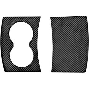 Carbon Fiber Center Console Water Cup Holder Cover Trim Panel Cover for Tesla Model S Mode X 2016 2017 2018 2019 2020 in Saudi Arabia