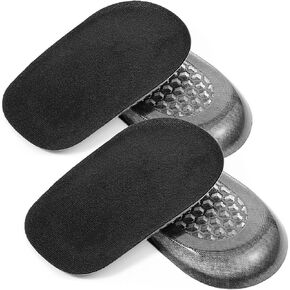 2 Pairs 1/2 Inch Silicone Heel Lifts for Shock Absorption, Heel Pads Cushions Height Increasing Insoles Soft Shoe Lifts for Women Men Comfort Half Foot Insoles for Uneven Legs Heel Pain in Kuwait