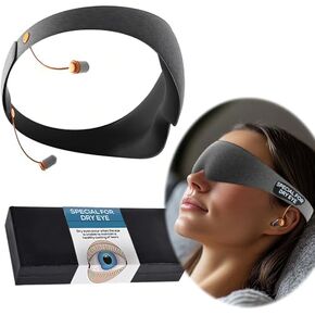 Moisture Chamber Glasses for Dry Eyes & Reusable, Sry Eye Mask with Earplugs, Comfortable Dry Eye Relief for Sleeping in Saudi Arabia