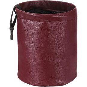 HARFINGTON Car Trash Can 0.9 Gallon Foldable Leak-Proof Garbage Organizer Portable Hanging Waterproof Truck Trash Bins for Van Automotive Vehicle Front Seat, Gold in Saudi Arabia