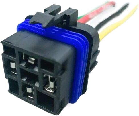 Car Auto Automobile Relay Sealed Waterproof Integrated Wired DC12V/24V 40A 5Pin 4pin Auto Relay + Holder with 150mm Length Wires(5P 24V) in Saudi Arabia
