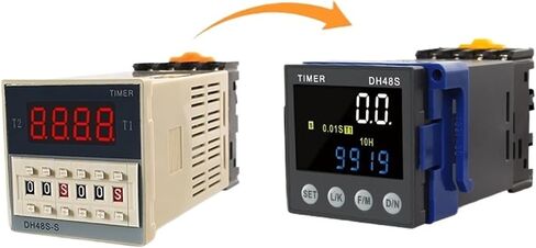 DH48S-1Z 2Z LED Programmable Delay Relay 0.01S-99990H with Socket Base Time Relay DC AC220V(DH48S-1Z 24V DCAC) in Saudi Arabia