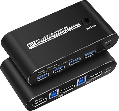 16K DP 2.1 Cable 6.6 Feet 80G 4k 240hz 5k 240hz 8k 120hz kvm Switch 2 Monitors 2 Computers displayport Cable 4k 240 hz dp kvm Switch Cable 4k 240hz kvm Switch dp Cable 4k 240hz (3 * 1) in Saudi Arabia