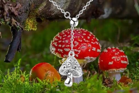 Funny Mushroom Quote Necklace Mushroom Lover Gift Toadstool Mushroom Jewelry Fungus Necklace in Saudi Arabia