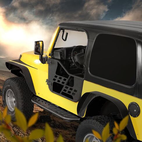 u-Box Wrangler TJ Rock Guards Running Board Side Step Armor for 1997-2006 Jeep Wrangler TJ - 5.27-inch Drop Down Tubular Rocker Rails in Saudi Arabia