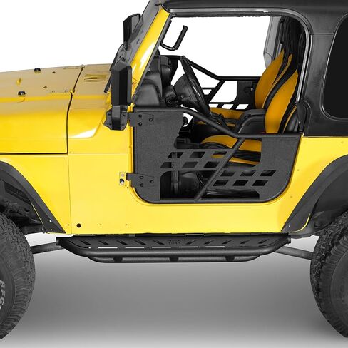 u-Box Wrangler TJ Rock Guards Running Board Side Step Armor for 1997-2006 Jeep Wrangler TJ - 5.27-inch Drop Down Tubular Rocker Rails in Saudi Arabia