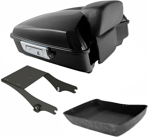 TCMT TOUR TOUR PACK TRUNT BACKREST PAD DETACHBLITY RACK RACK RACK FIT FOR HARLEY TOURING ROAD ROAD Street Electra Glide 1997-2008 in Saudi Arabia