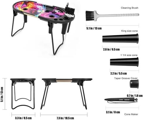 8.5x3.5 Inch Metal Decorative Tray for King Size&1 1/4 Size-ColorB in Saudi Arabia