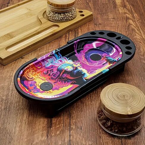 8.5x3.5 Inch Metal Decorative Tray for King Size&1 1/4 Size-ColorB in Saudi Arabia