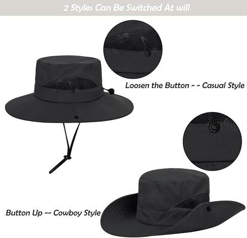 Kids Boys Summer Sun Hat - Wide Brim Sun Protection Outdoor Bucket Hat Summer Beach Hat for Boys Girl Teens（for 5-9 Years in Kuwait