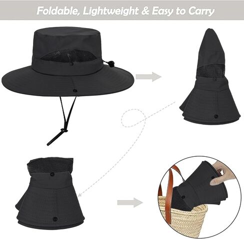 Kids Boys Summer Sun Hat - Wide Brim Sun Protection Outdoor Bucket Hat Summer Beach Hat for Boys Girl Teens（for 5-9 Years in Kuwait