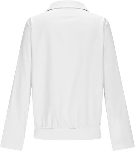 Womens Long Sleeve Pullover Shirts V Neck Lapel Collar Dressy Tops Business Casual Solid Color Work Trendy Blouses in Kuwait