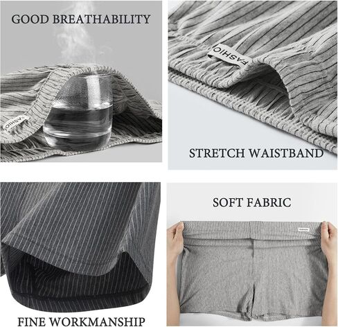 Men's Super Soft Premium Organic Cotton Boxer Shorts Loose Fit Button Open Fly Underwear Pack of 3 in Kuwait