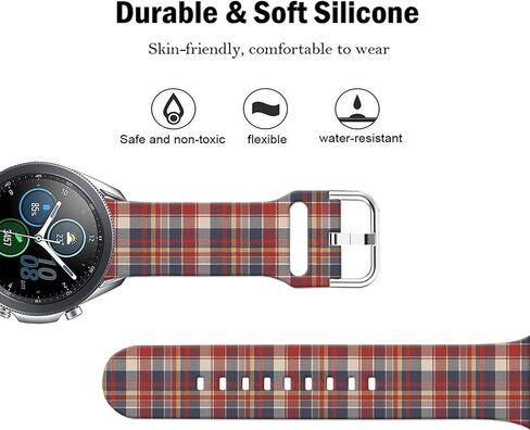 أشرطة Hello Ki Sweet Blue متوافقة مع ساعة Samsung Galaxy Watch 6/Watch 5/Watch 4/Watch 42mm/Watch 3 41mm/Active 2 44mm/Active 40mm/Gear Sport/S2 Classic/TicWatch 2 حزام كرتوني فاخر 20 مم in Kuwait