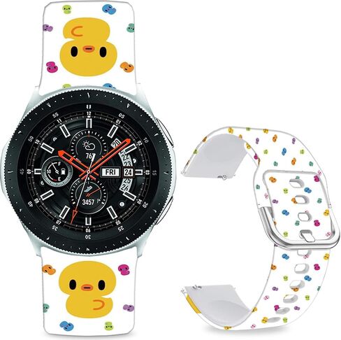 أشرطة Hello Ki Sweet Blue متوافقة مع ساعة Samsung Galaxy Watch 6/Watch 5/Watch 4/Watch 42mm/Watch 3 41mm/Active 2 44mm/Active 40mm/Gear Sport/S2 Classic/TicWatch 2 حزام كرتوني فاخر 20 مم in Kuwait