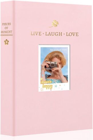 Holoary Mini Polaroid Photo Album 128 Pockets ، Instax Photo Album Fits for Fujifilm Instax Mini 7S 8 9 11 25 26 40s 90 Evo Z2300 Camera Instant ، Instax Album Polaroid Snap (Pink) in Kuwait