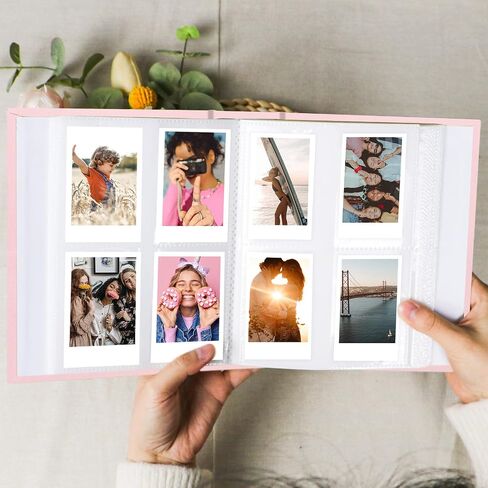Holoary Mini Polaroid Photo Album 128 Pockets ، Instax Photo Album Fits for Fujifilm Instax Mini 7S 8 9 11 25 26 40s 90 Evo Z2300 Camera Instant ، Instax Album Polaroid Snap (Pink) in Kuwait