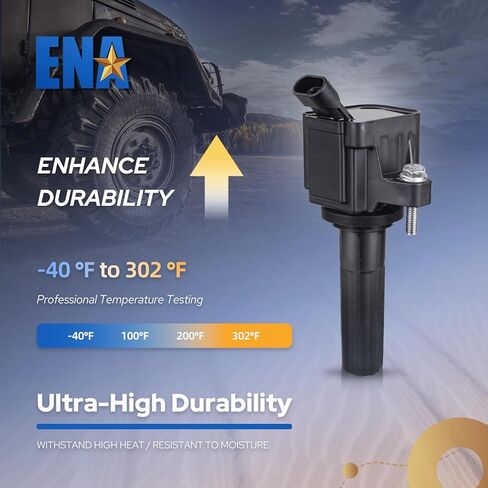 حزمة ملف الإشعال ENA 4.2L V6 متوافقة مع Chevy GMC Isuzu Saab Buick 2006 2007 Rainier، 2006 2007 2008 2009 Trailblazer 97x Envoy، 2006-2007 Ascender Coils لـ UF497 C1558 12496547، مجموعة من 6 in Kuwait