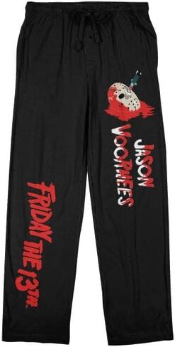Bioworld Friday The 13th Jason Voorhees Men's Black Drawstring Sleep Pants in Saudi Arabia