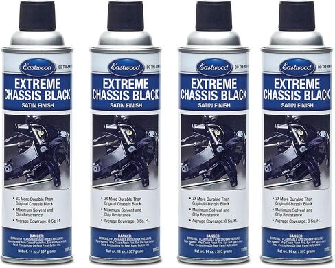Eastwood Extreme Chassis Black Satin Aerosol Pray Paint | سيارة وشاحنة هيكل الشاحنات الطلاء | Black 14oz Aerosol | 4 حزمة in Saudi Arabia