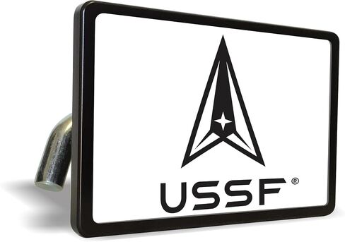 [Officially Licensed Product] - U.S. Space Force (USSF) Logo - Premium Quality Anodized Billet Aluminum Laser Engraved UV Resistant Metal Trailer/Tow Hitch Cover for 2" Receivers, for Truck, SUV, Car in Kuwait