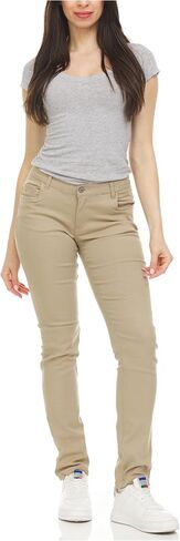 Galaxy by Harvic Women's Stretch Skinny 5-Pocket Basic Chino Pants in Saudi Arabia