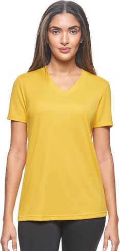 Expert Brand USA-Made Women's Oxymesh Dry Fit V Neck Athletic T-Shirt in Kuwait