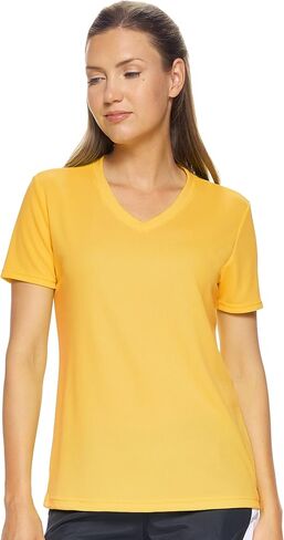 Expert Brand USA-Made Women's Oxymesh Dry Fit V Neck Athletic T-Shirt in Kuwait