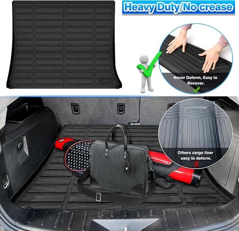 Cartist Cargo Liner متوافق مع شيفروليه ماليبو 2016 2017 2018 2019 2020 2022 2023 2024 سجادة أرضية صندوق السيارة مضادة للانزلاق عديمة الرائحة عالية الجانب ثلاثية الأبعاد in Kuwait
