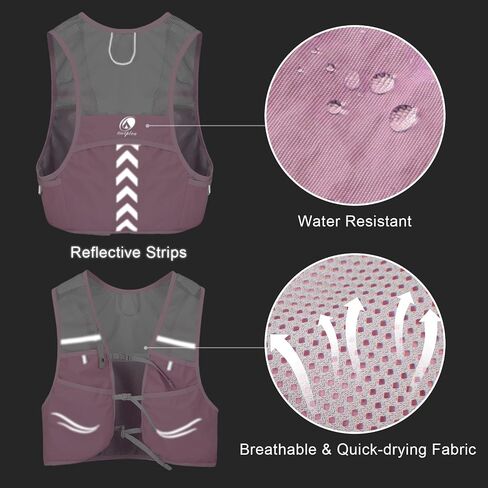 Running Vest for Men with 2 pcs 500ml Water Bottle, Hydration Vest for Running Women, Lightweight Runner Water Vest in Saudi Arabia