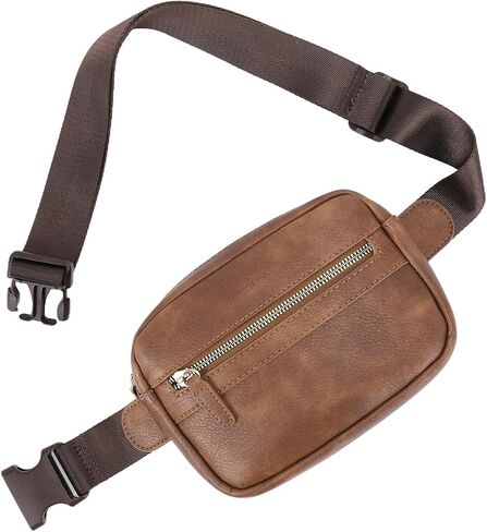 CHOLISS Fanny Packs for Women and Men, Belt Bag for Women, Crossbody Vegan Leather Fashion Waist Packs whith Adjustable Strap(Brown) in Saudi Arabia