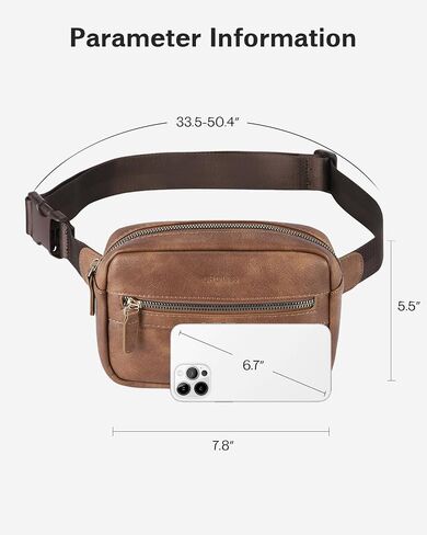 CHOLISS Fanny Packs for Women and Men, Belt Bag for Women, Crossbody Vegan Leather Fashion Waist Packs whith Adjustable Strap(Brown) in Saudi Arabia